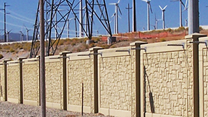 Colored Concrete Fence